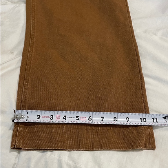 FRYE | Nadia | High-Rise | Wide-Leg |Cropped |Canvas Pants | Nutmeg | Size 27 - Picture 16 of 16